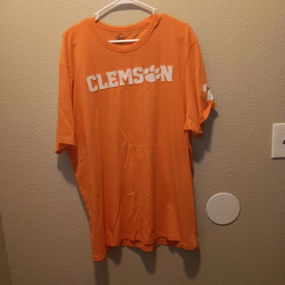 47 Brand Orange Clemson Short Sleeve Tee